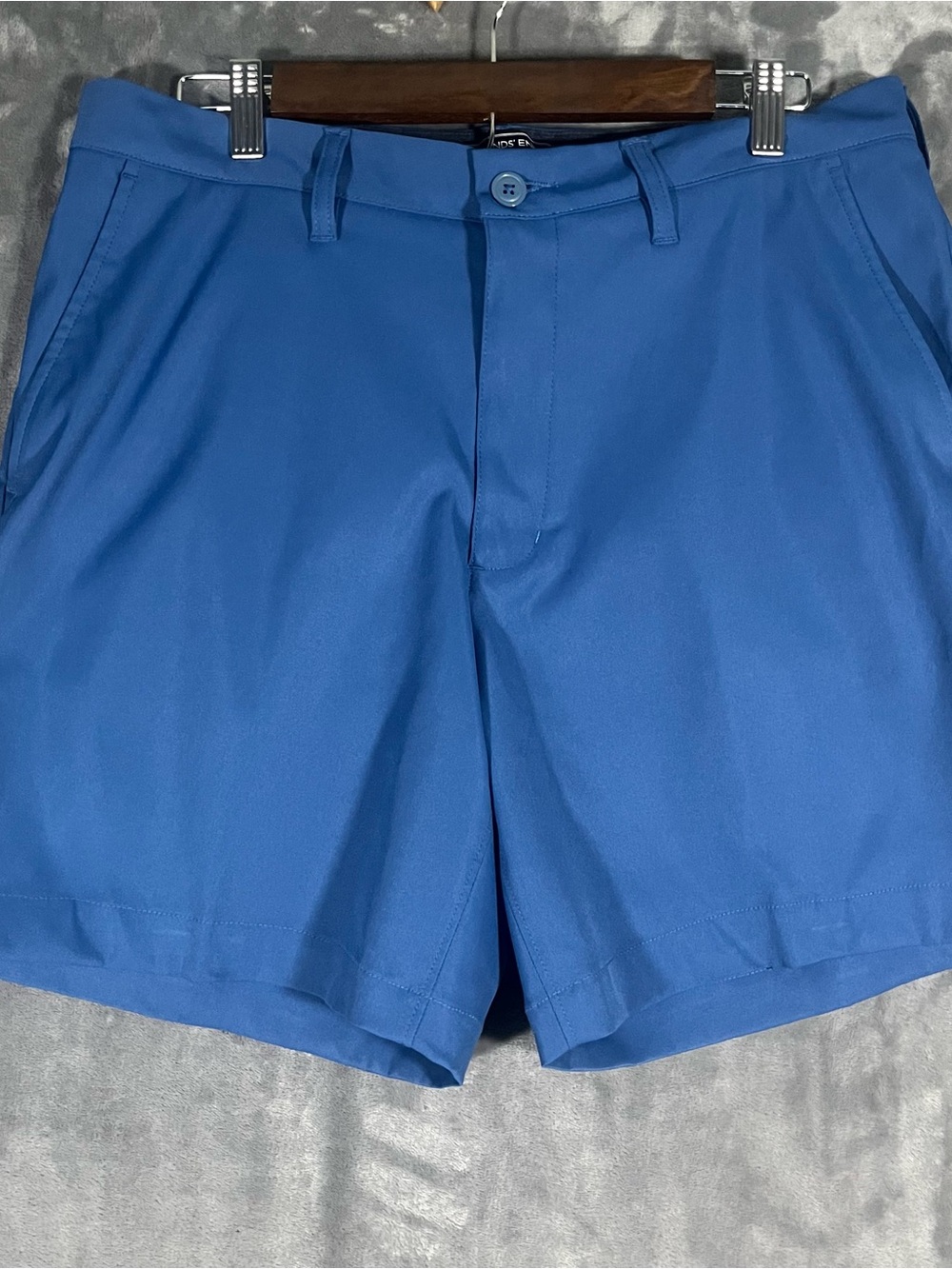 Lands' End Men's Royal Blue Flat-Front Performance Shorts